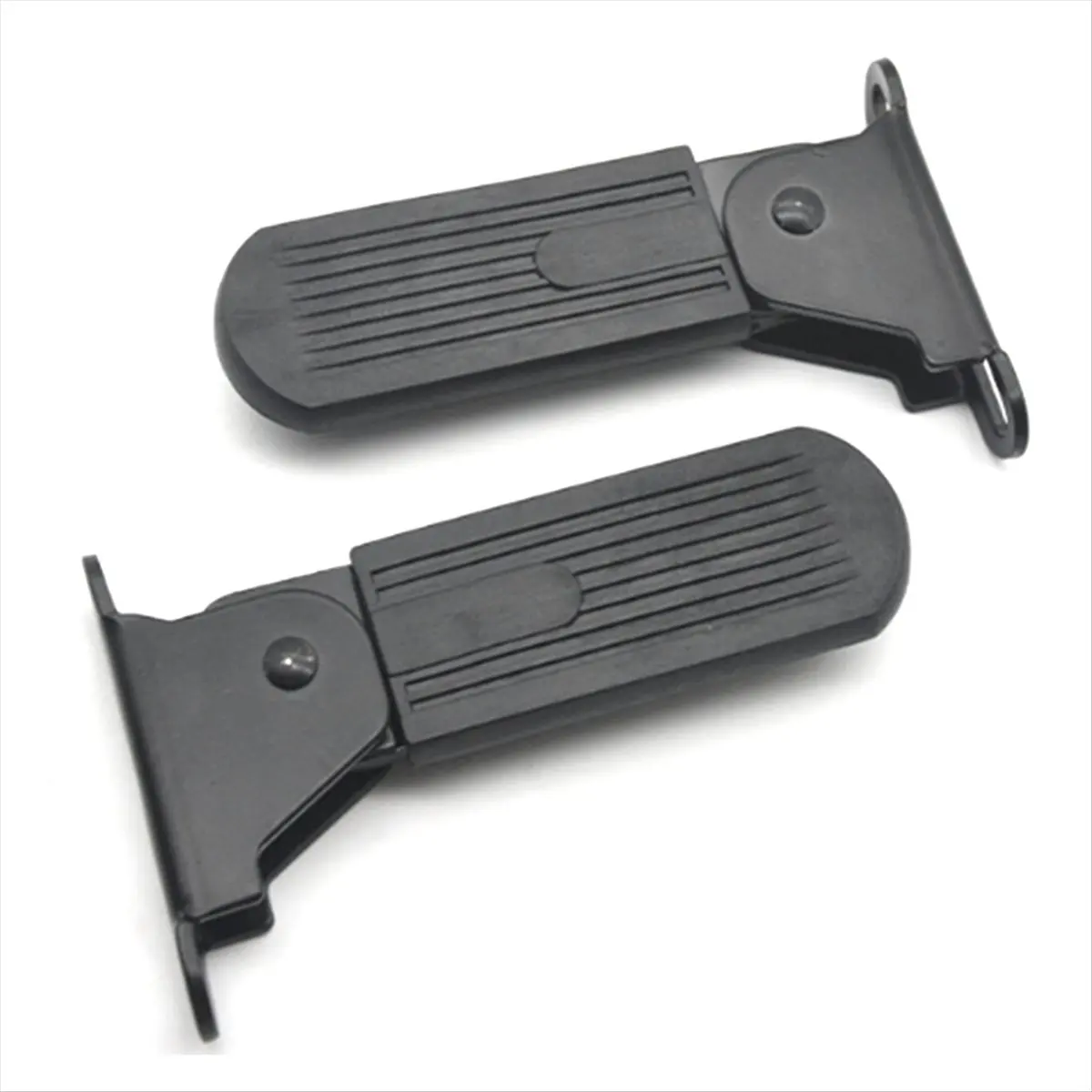 (X07A) 2pcs Electric Moped Front Pedal Scooter Front Foldable Pedal Leg Support Pad Thickened Steel Plate Ebike Accessories 5cm