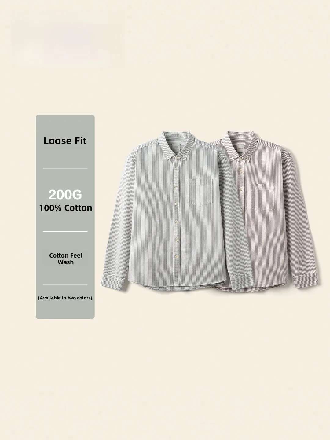 

Loose Fit Long Sve Ox irt SIMWOOD Cotton 00% Waed Striped Men's Busin Casual irt Autumn Wear