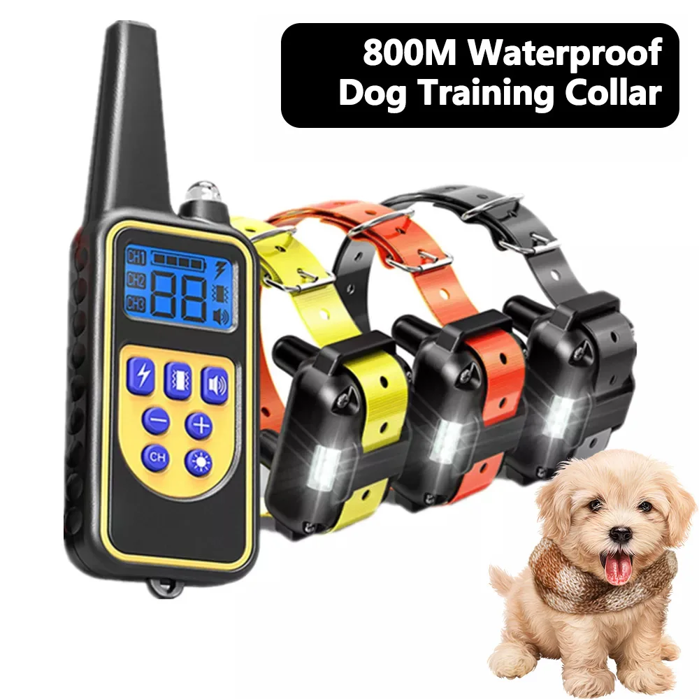 Dog Shock Collar- [New Edition]Dog Training Collar for Large Medium Small Dogs IPX7 Waterproof Rechargeable E Collar with Beep,