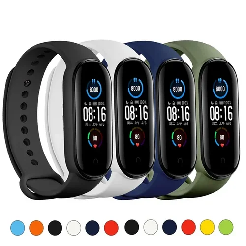 Imagen 2 del producto Correa de silicona para Xiaomi Mi Band 7 6 correas de reloj Miband6 NFC pulsera de repuesto de alta calidad correa mi band 7 6 3 4 5 bandas