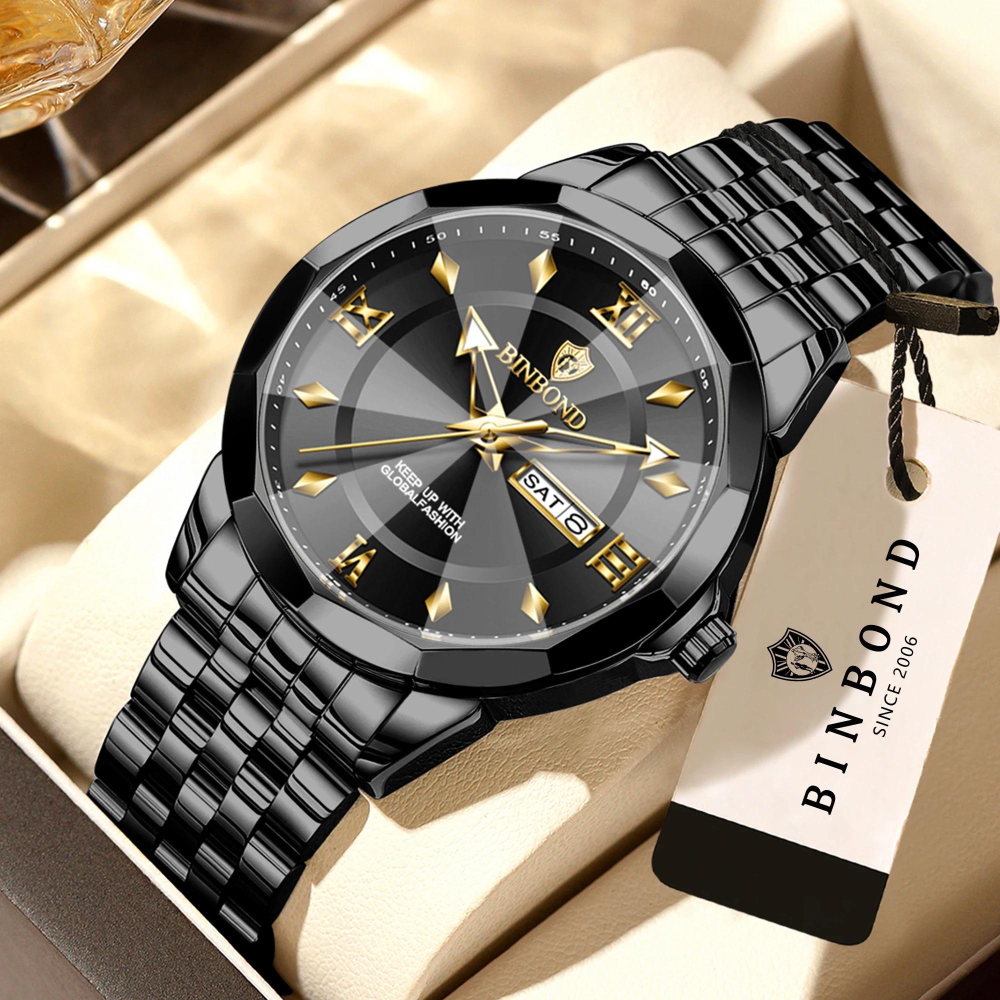 Men's Luxury Luminous Waterproof Quartz Wristwatch