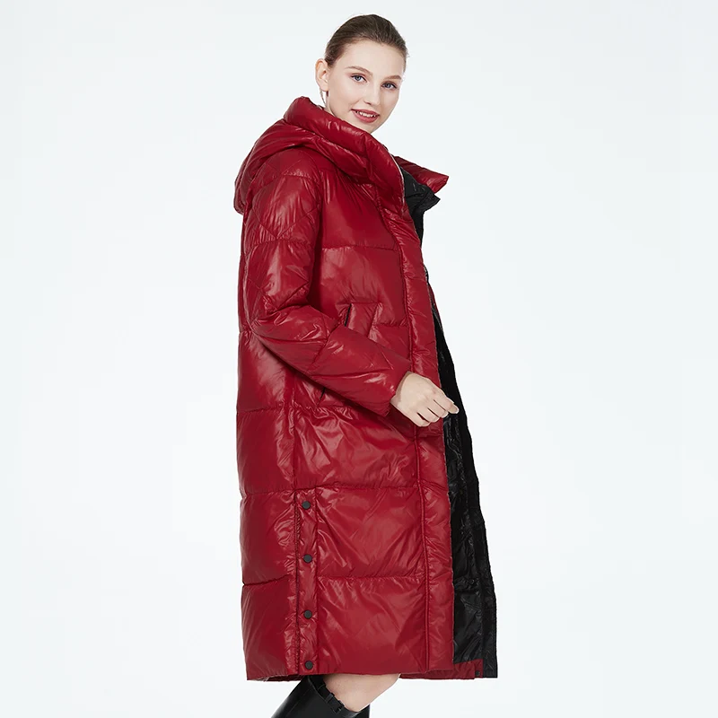 Eisbär Winter modische Jacke Damen Kapuze warme Parkas Puffer Jacken hochwertige weibliche Stepp mantel gwd20155d