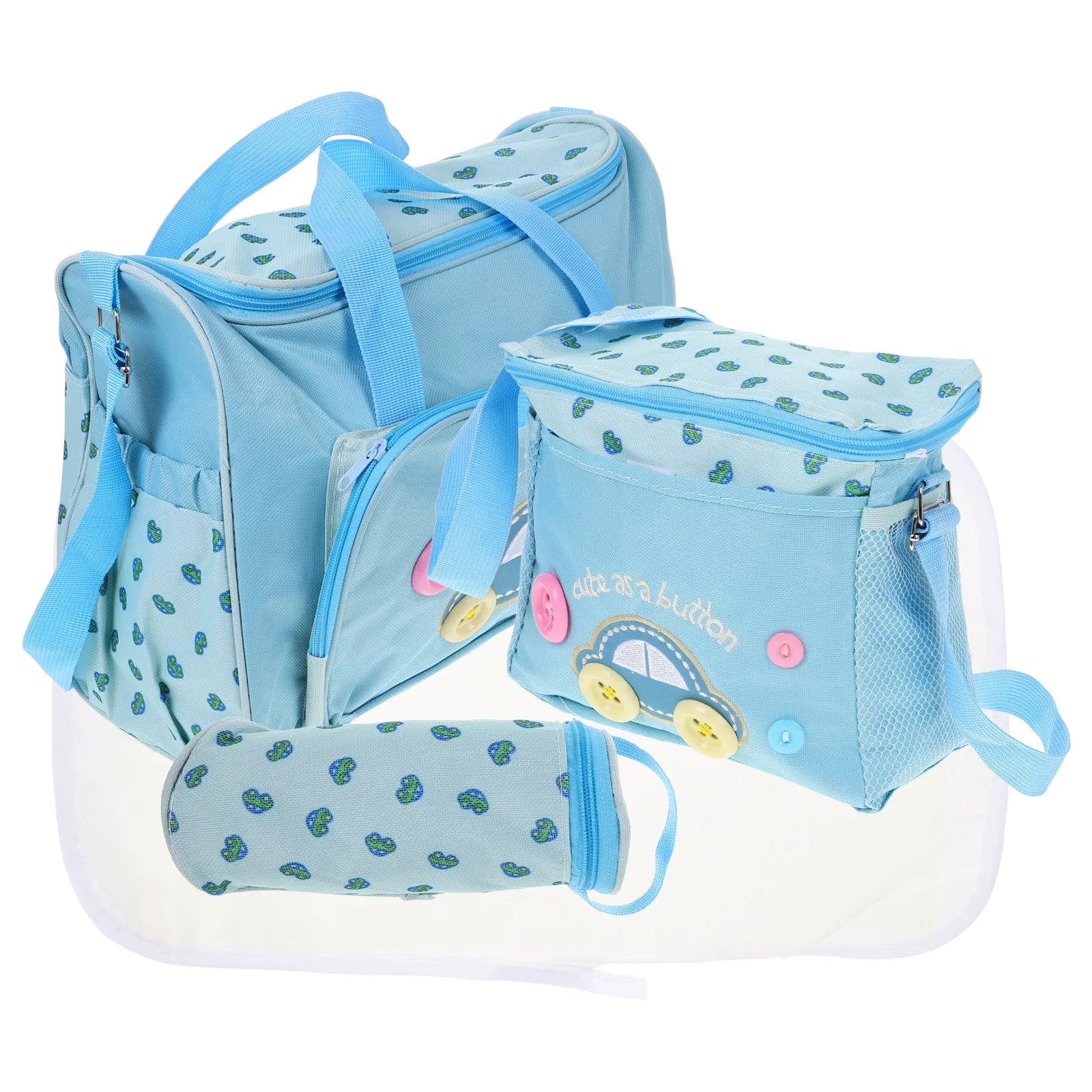 

Set Sky- *16*28Cm Waterproof Oxford Mummy Tote Diaper Travel Bag With Bottle For Baby Mom