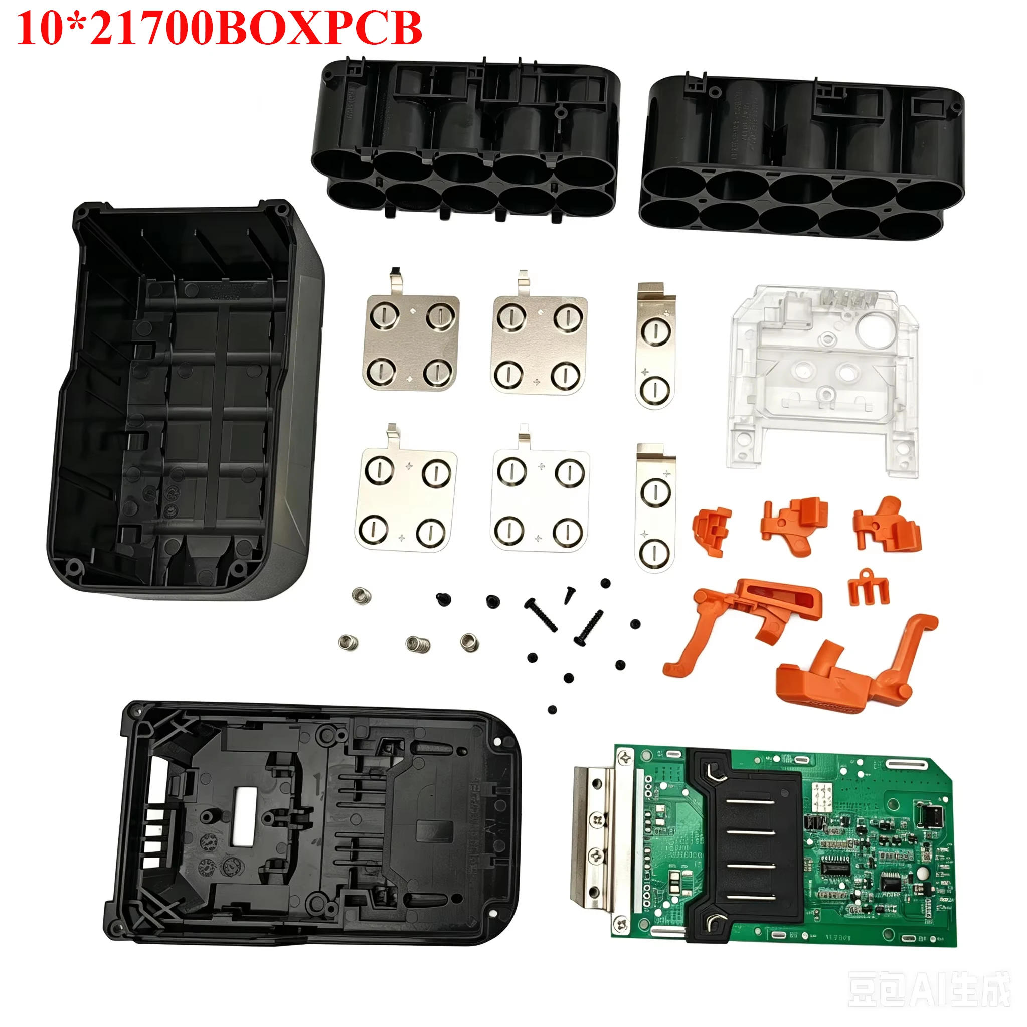 10*21700 Lithium Ion Battery Case BMS Charging Protection Circuit Board PCB For AEG For RIDGID 18V L1830R R840087 L1860R Housing