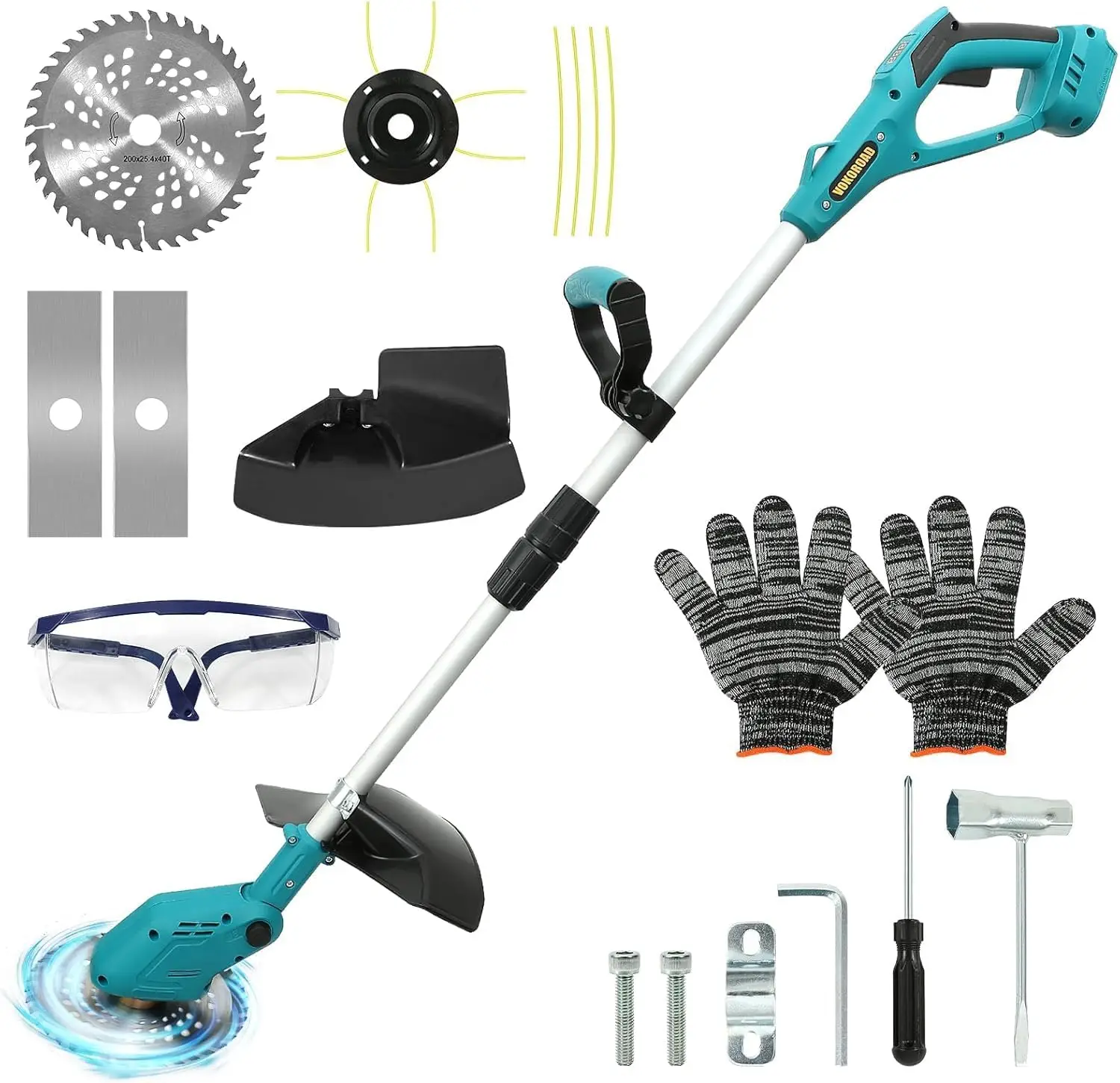 

Cordless Weed Wacker for Makita 18V Battery, Electric String Trimmer/Edger Lawn Tool/Brush Cutter with Brushless Motor, Grass Tr