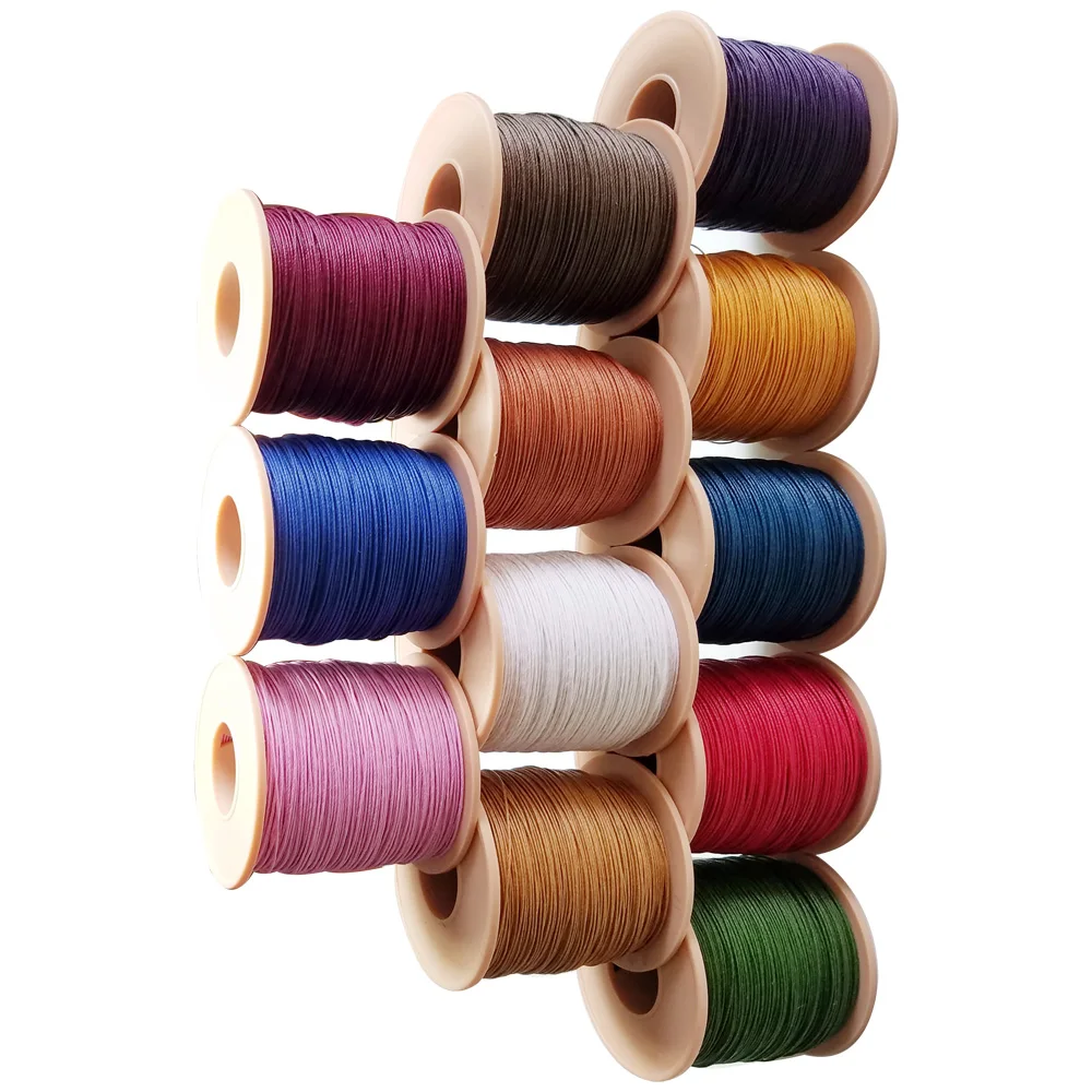 High quality 200m/roll 100% Linen waxed threads Waterproof  twine cords for sewing Leather handmade accessory DIY