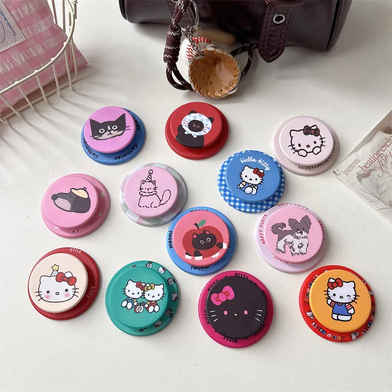 Cute Cartoon Hello Kitty For Magsafe Magnetic Phone Griptok Grip Tok Stand For iPhone Foldable Smooth Holder Case view 4
