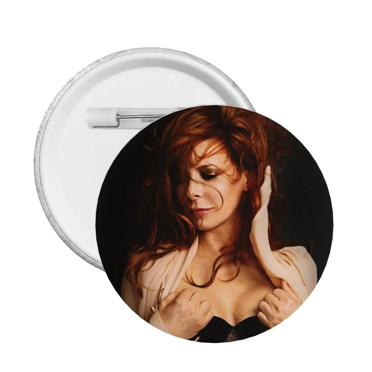 Lovely Mylene Farmer Round Button Pin for Backpack Customizable French Singer Pinback Badge Brooch