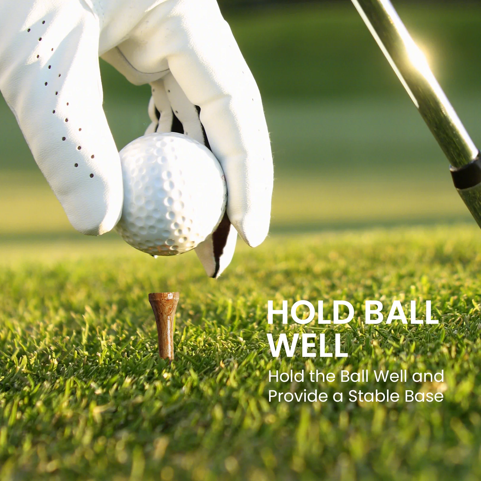 100/250P Premium Wooden Golf Tees for Men 2 3/4 & 3 1/4 Inch Western Birch, Reduce Friction, Sturdy Base, Long-Lasting Durab