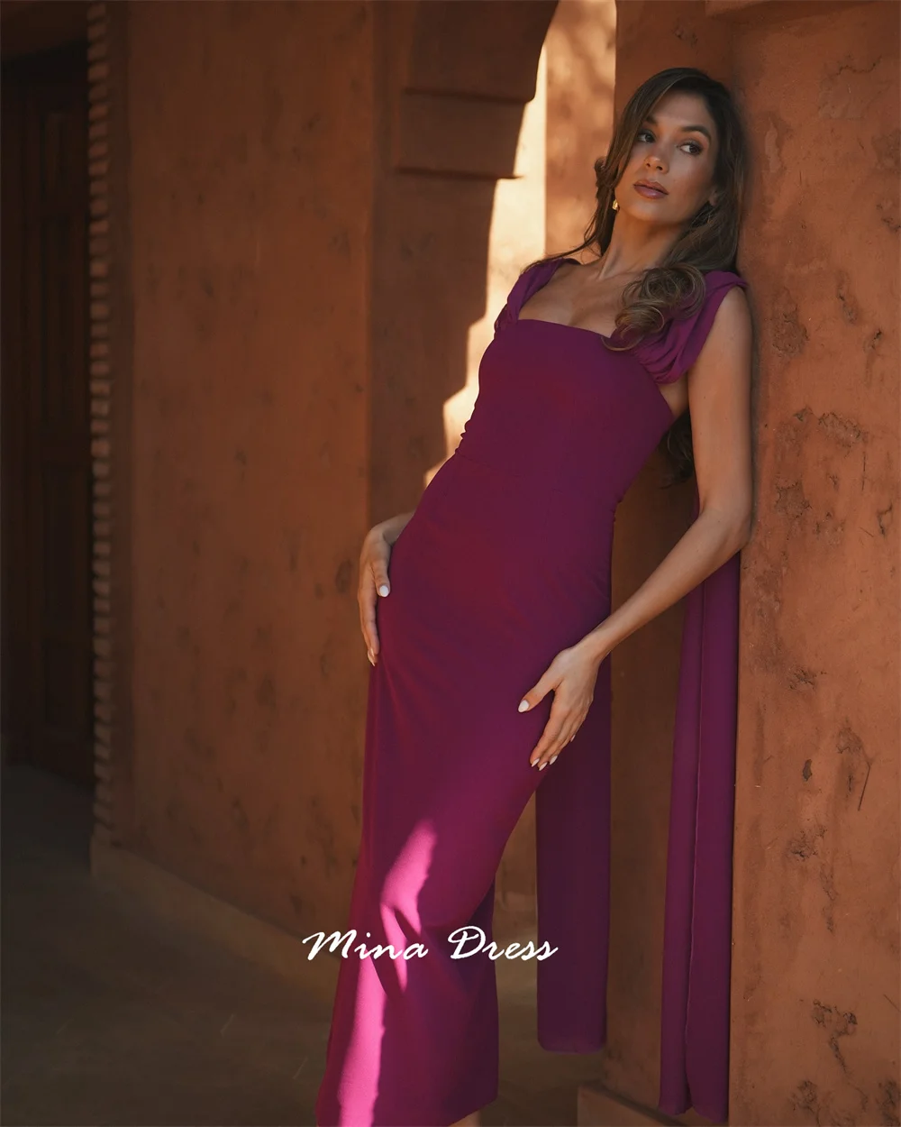 فساتين مينا للمناسبات الرسمية بدون أكمام مخصصة للمناسبات الخاصة بطول الظهر فساتين الحفلات النسائية الأنيقة للسهرة