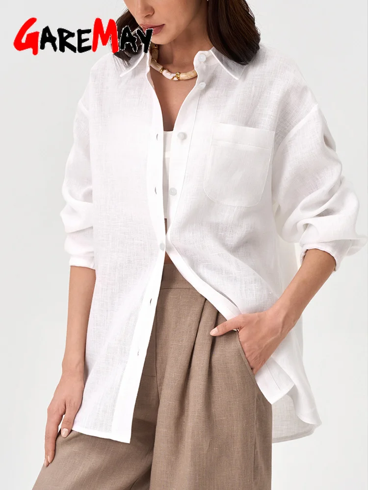 Spring White Women’s Linen Shirt Long Sleeve Beautiful Blouses Elegant Basic Top Collar Yellow Blue Cotton Shirt for Women 5 Spring White Women's Linen Shirt Long Sleeve Beautiful Blouses Elegant Basic Top Collar Yellow Blue Cotton Shirt for Women 5