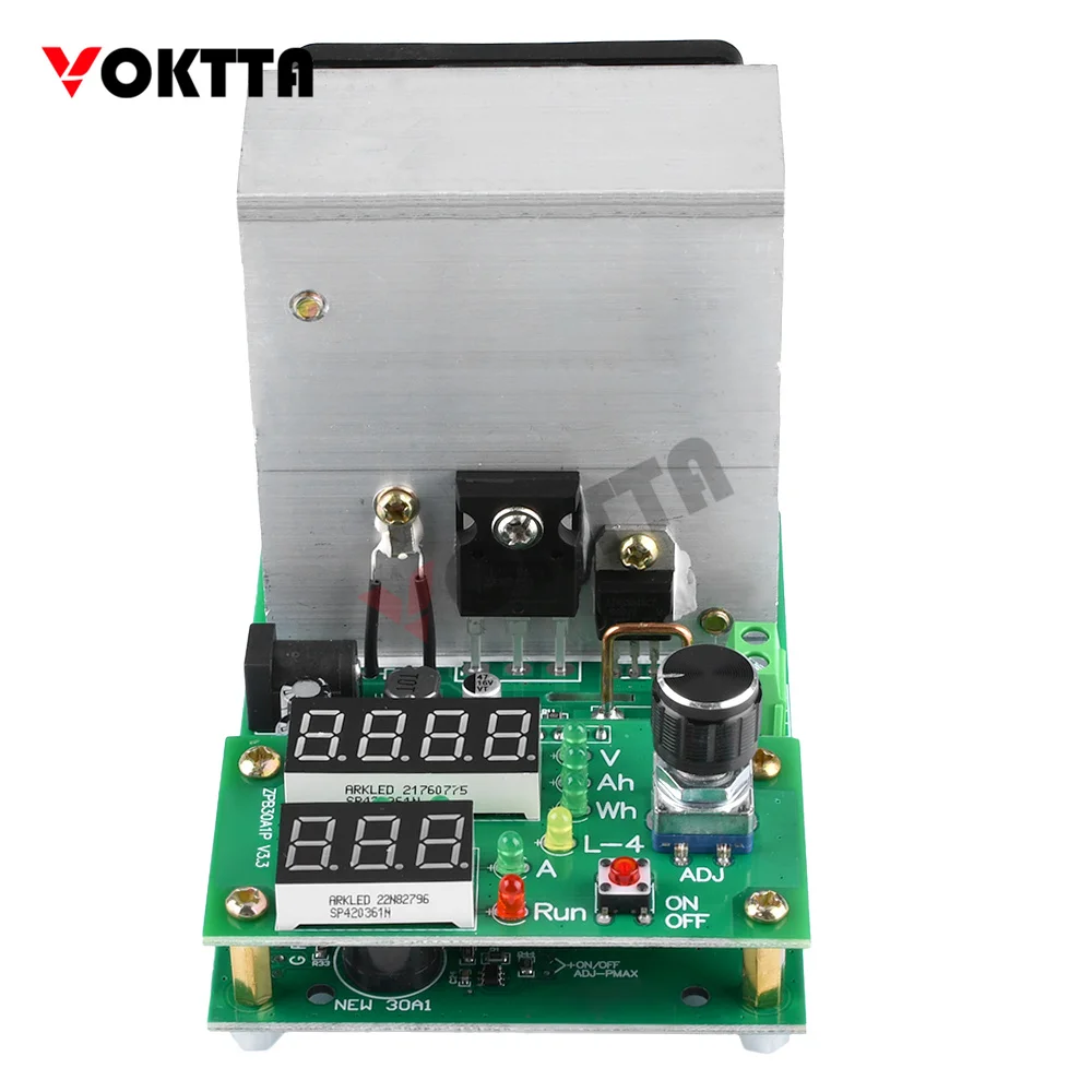 110W Electronic Load Tester Battery Capacity Tester Constant Current Digital Display 9.99A 30V 4-wire Voltage Indicator