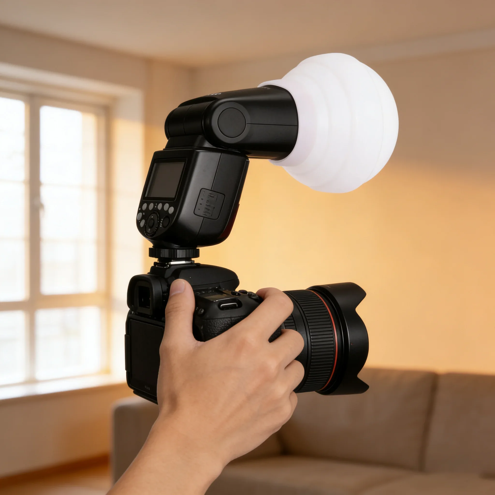 Picture 6: AK-R22 Silicone Soft Ball Diffuser for V1 Round Head Flash, AD100pro & H200R Speedlite