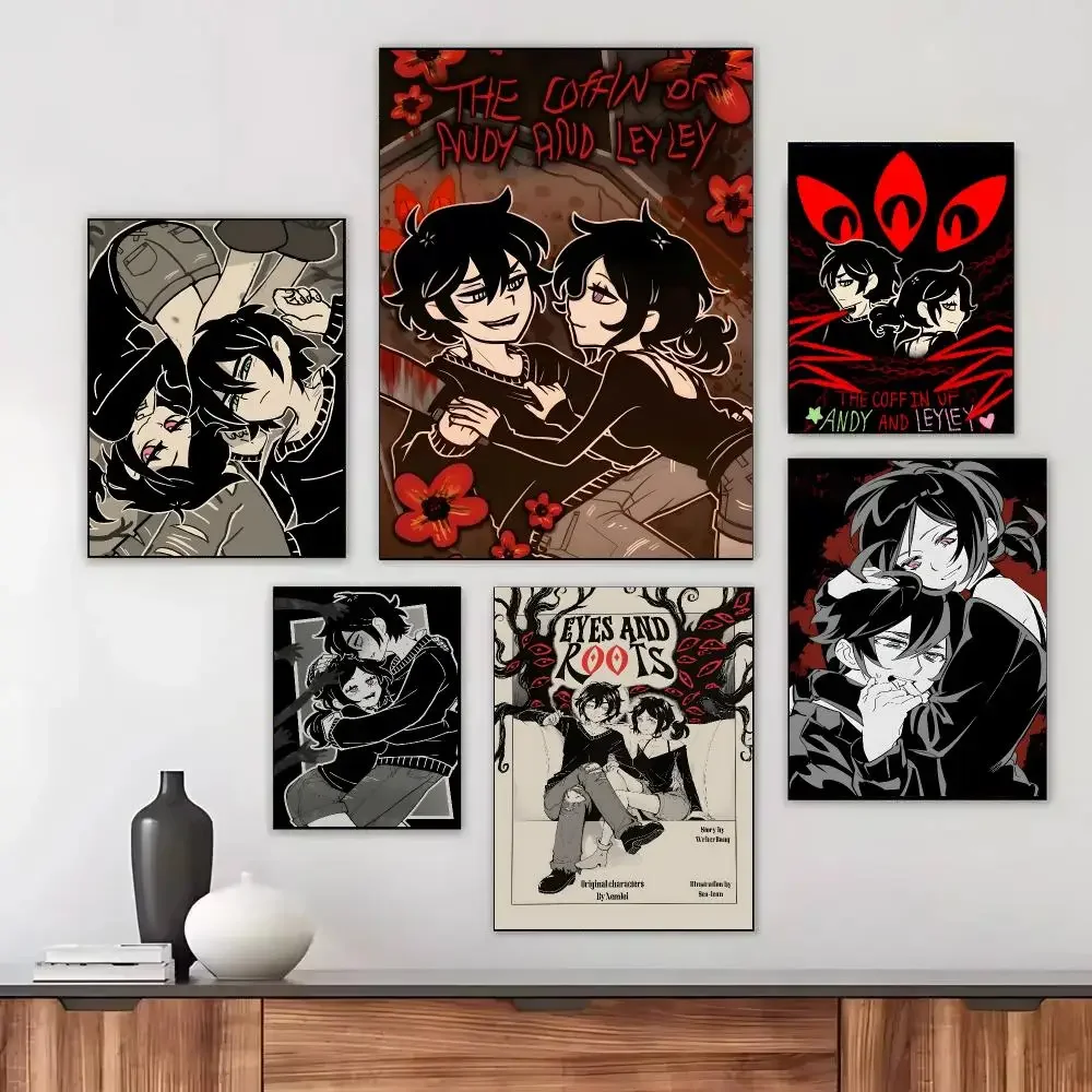 The Coffin of Andy and Leyley Game Dark Gothic Poster Modern Aesthetic Print Minimalist Bedroom Living Room Home Decor Gift