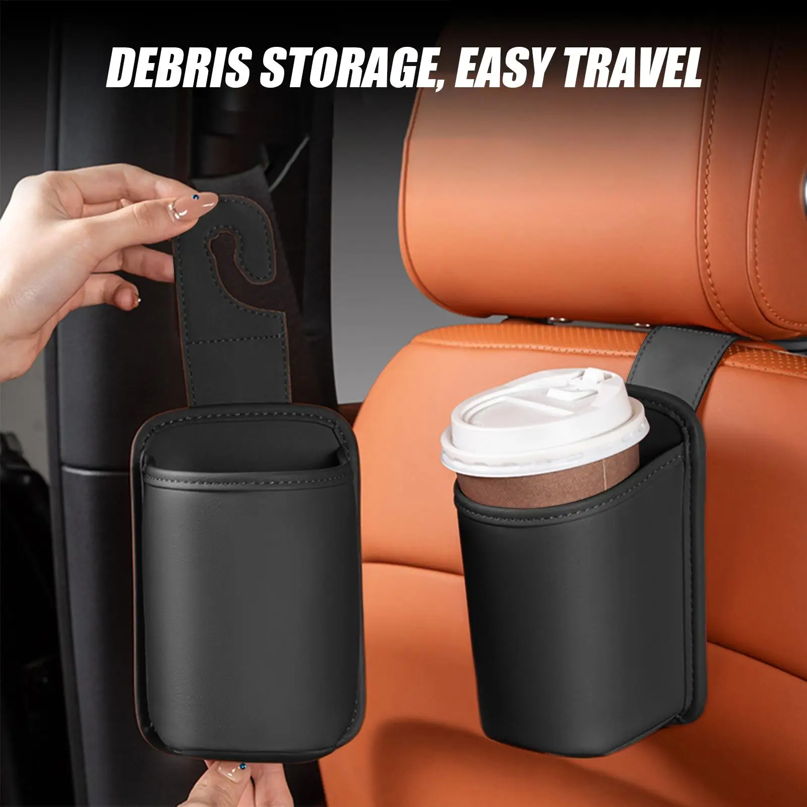

Car door cup holder Leather Automotive Drink rack Storage bin auto Back Seat cup holder Organizer for car interior accessories
