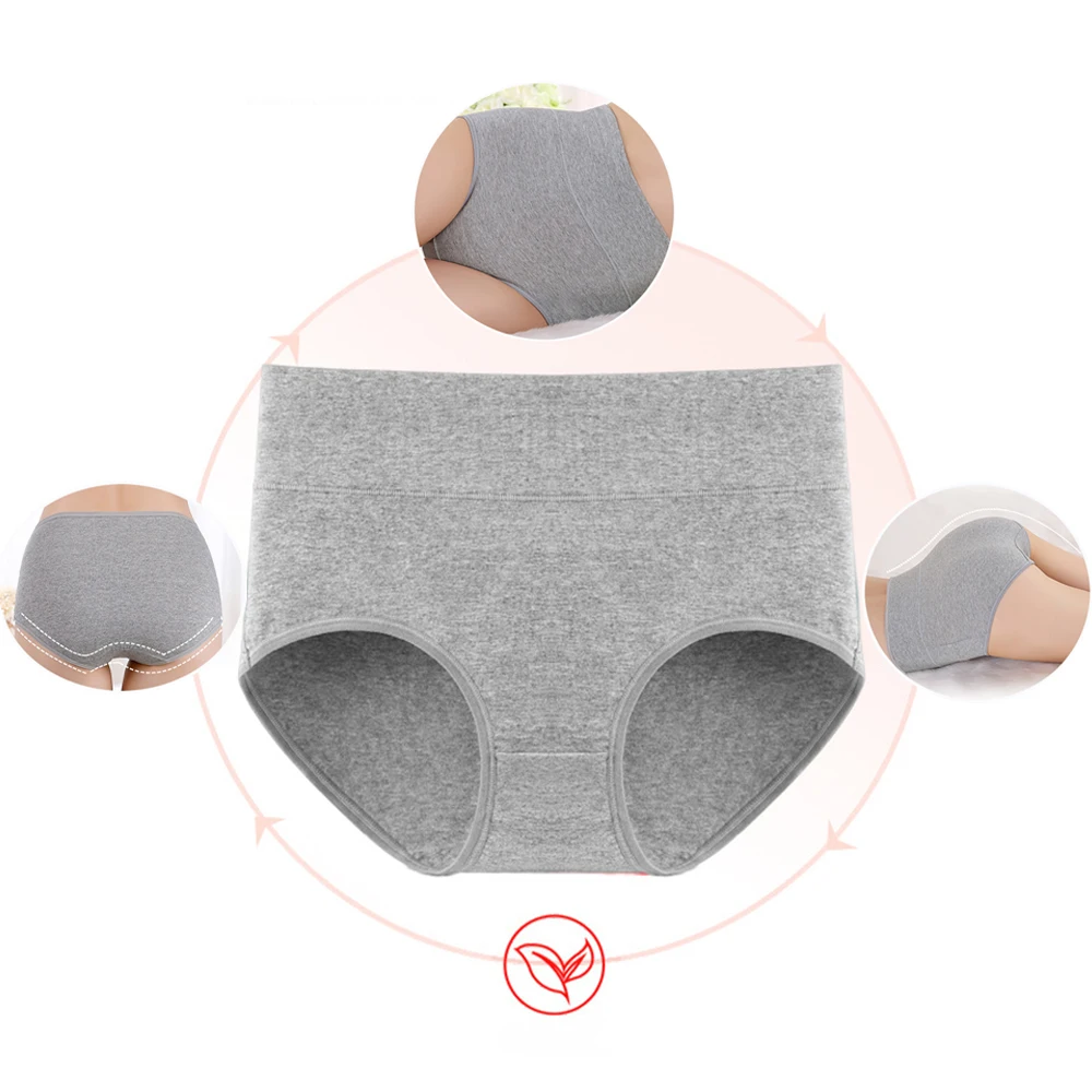 

3 шт., женские трусы, хлопковые женские дышащие трусы с высокой талией, тонкие трусики для тела, однотонное женское нижнее белье, формирователь