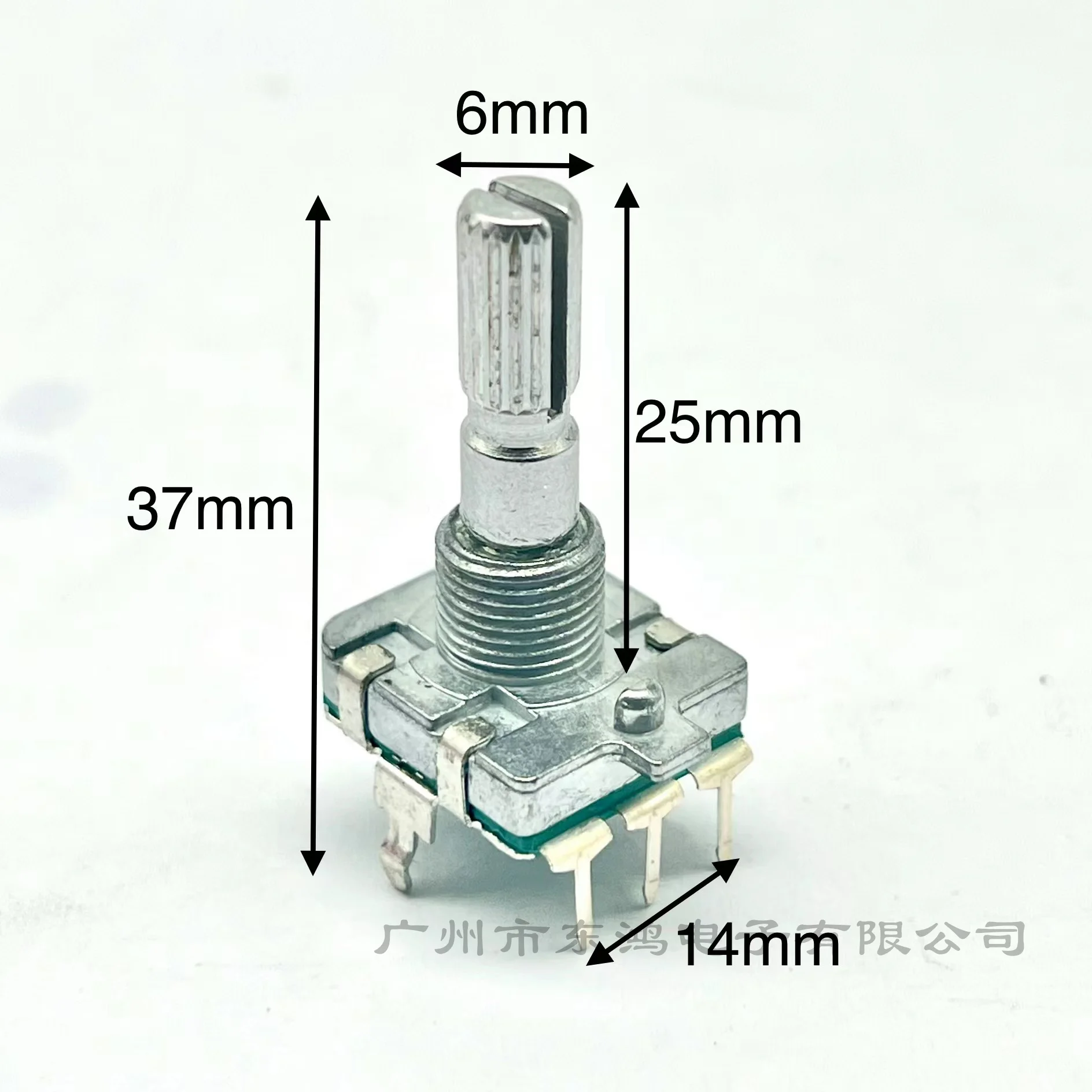 1PCS EC16 rotary encoder 24 positioning number 24 pulse number axis length 25MM audio digital rotary potentiometer switch