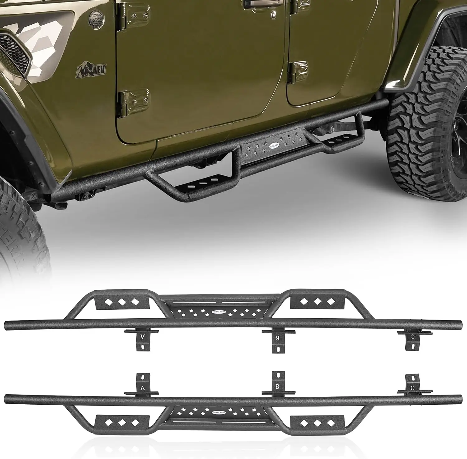 

Боковые подножки Gladiator 6,9 дюйма, подножки для Jeep Gladiator JT 2020 2021 2022 2023 2024 2025