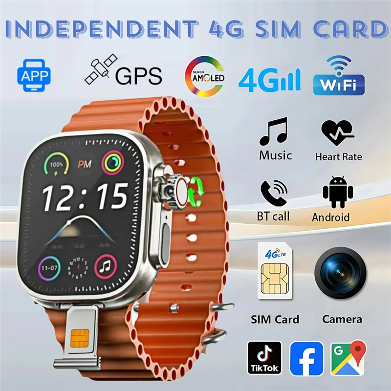 

Новые 4G Android Смарт-часы DW99 GPS WiFi SIM-карта Выдвижная камера Загрузка Приложение HD Вызов AI Голосовой помощник Смарт-часы для мужчин