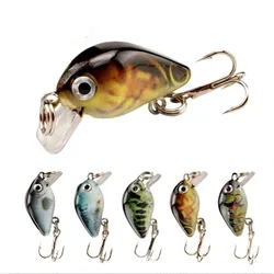 30mm 2g Fishing Lures Crazy Wobbler Mini Topwater Crankbait Artificial Japan Hard Bait Pesca Floating Fishing Lures bass Pesca