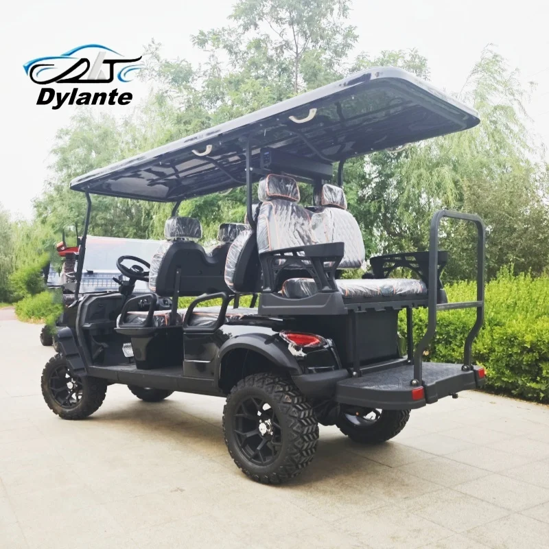 6 Seat Electric Golf Cart Multi-Purpose Farm Vehicle Garden Outdoor Hunting Vehicle Seat With Headrest With Bumper Off Road Tire