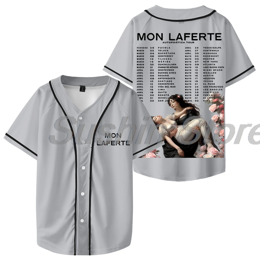 Mon laferte autopoietica เสื้อทัวร์2024เวิร์ลทัวร์เสื้อยืดแขนสั้นเสื้อลำลองผู้ชายแขนยาวผู้ชายผู้หญิง