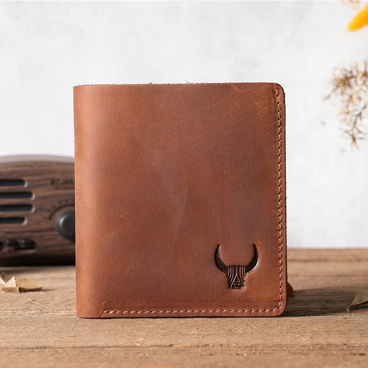 NT009 Men's Wallet Genuine Leather Billfold Cowhide Credit Card/id Holders Inserts Coin Purses Luxury Business Vintage Wallet