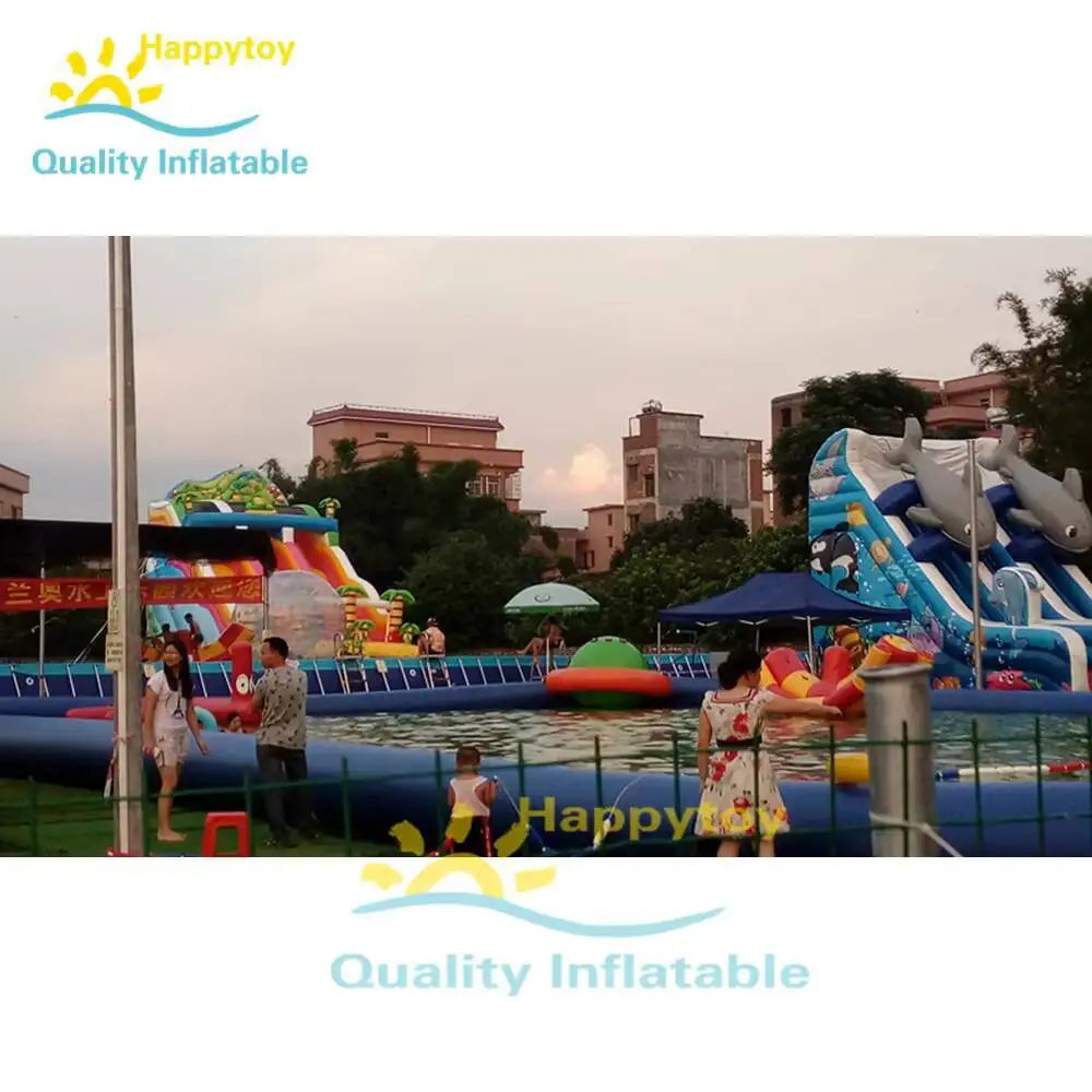 Erwachsene Kind Land Park Aufblasbare Schwimmen Pool Rutsche Thema Wasser Park