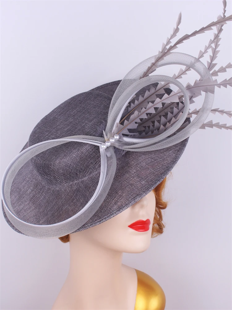 

Grey Hair Fascinator Pillbox Cap Women Formal Event Derby Headpiece Ladies Eleagnt Mariage Millinery Cap Fashion Fascinator Hat