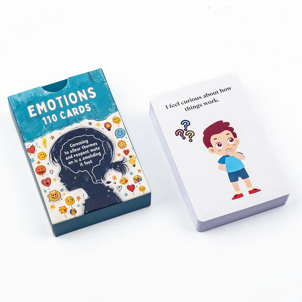 

Набор из 110 карточек для детей и взрослых: эмоциональные флеш-карты для распознавания и выражения эмоций, увлекательная интерактивная обучающая игра, набор для настольных игр