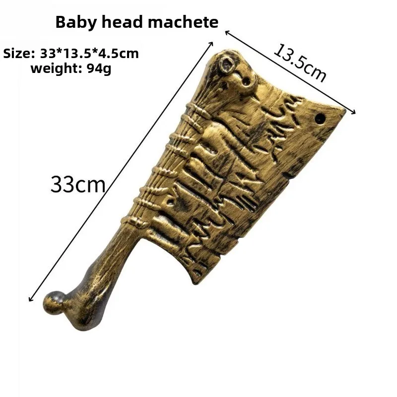 Katana – modèle de hache squelette en PU, 42cm/16,53 pouces, accessoires de couteau, fournitures de fête à collectionner, ornements d'halloween, jouet pour garçon, cadeaux amusants