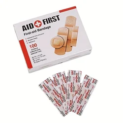 100Pcs Waterproof Wound Care Adhesive Paster Medical Anti-Bacteria Band Aid Bandages Emergency Survival Kit Stickers