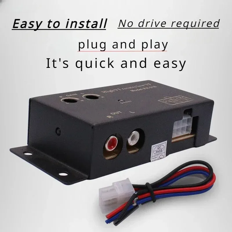 

Car Audio RCA High Frequency To Low Frequency 2 Channel Audio Converter with Time Delay for Car Amplifier Connection