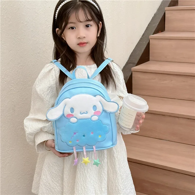 Sanrio Hello Kitty Backpack Cartoon Kuromi My Melody Cinnamonroll Backpacks Kawaii Schoolbag Kids Shoulders Bag for Baby Girls