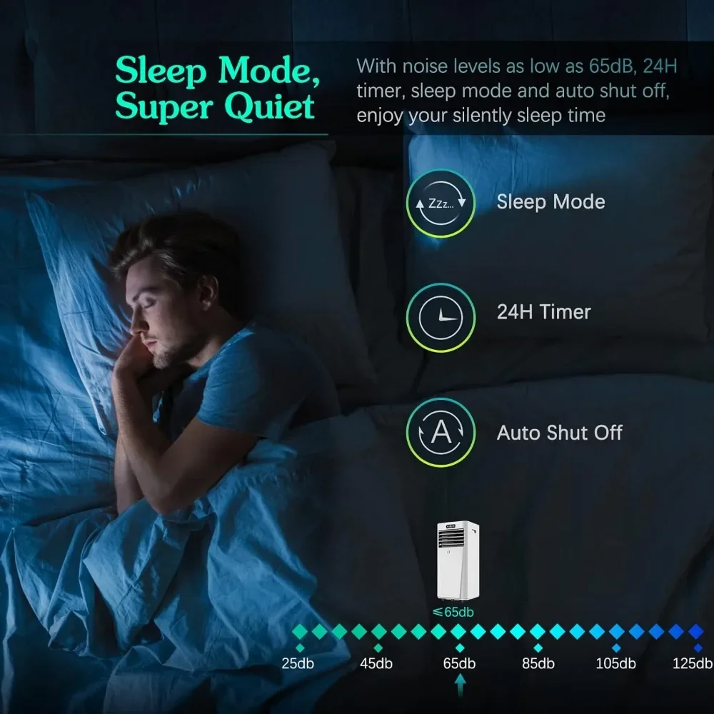 مكيفات الهواء/مكيفات الهواء المحمولة لغرفة واحدة إلى 400 قدم مربع/ 3 في 1 وحدة محمولة تيار متردد مع مزيل للرطوبة