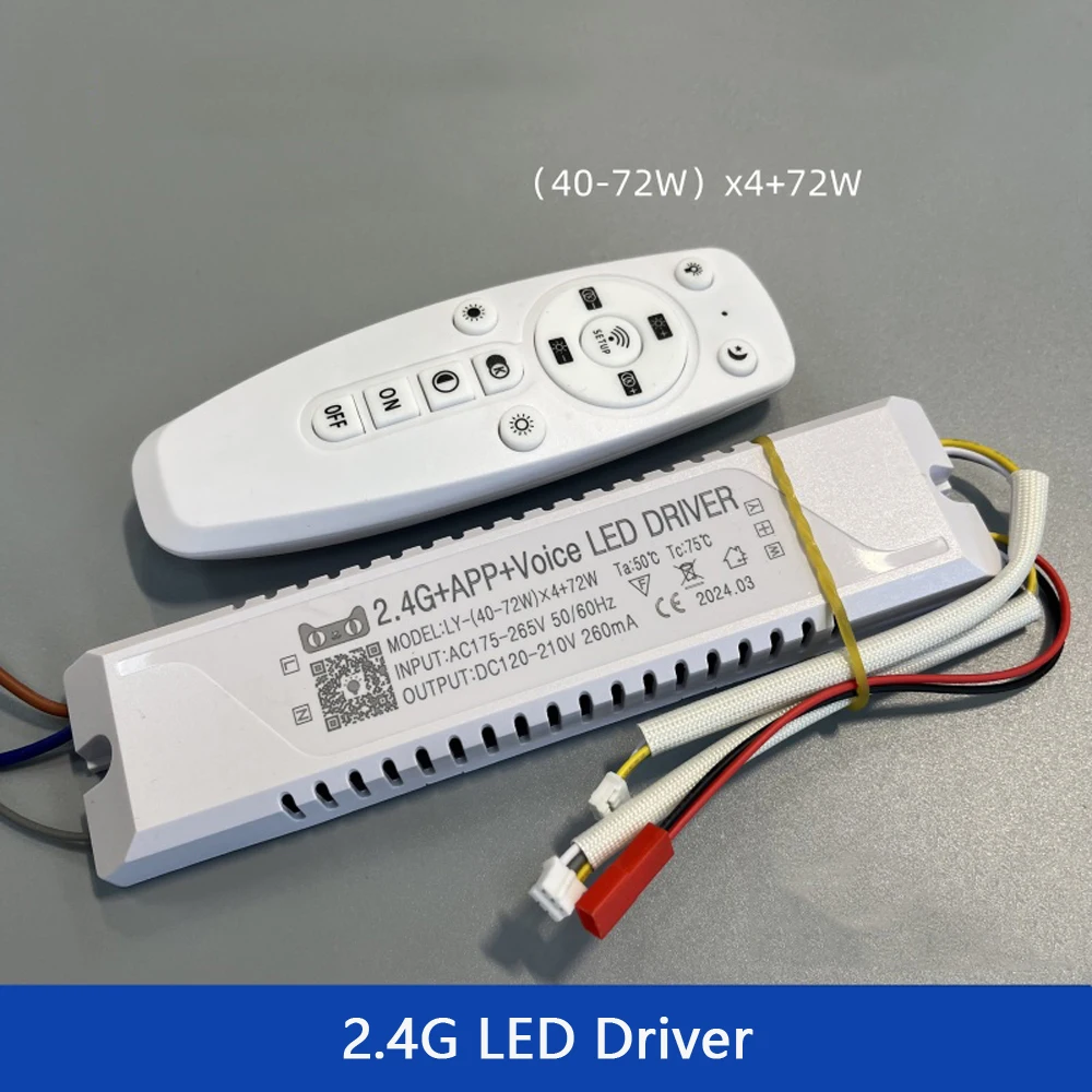 Sterowanie aplikacją sterownik izolacji LED 2.4G zdalny inteligentny transformator LED (40-72W)X2 + 72W wejście AC 220V do ściemniania