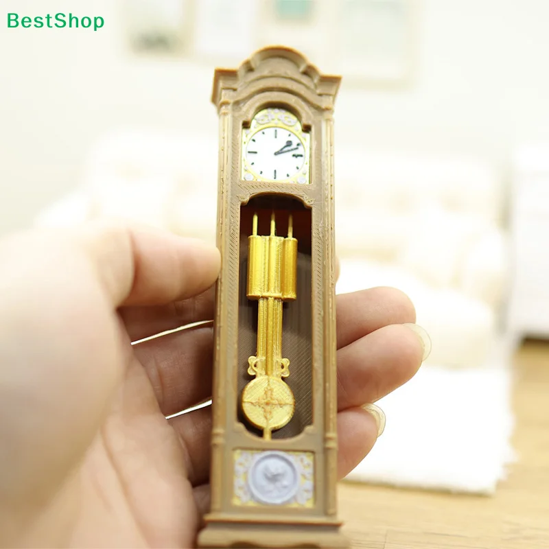 

♥1:12 Scale Retro Grandfather Clock Mini Model - Dollhouse Decor Ornament Accessory for Miniature Scene