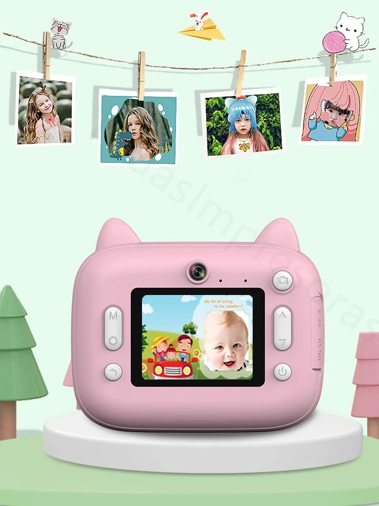 Fashionable Popular Thermal Camera Printer Digital Photo Printing Video recorder Free Painting Travel Learn Toy For Boys & Girls