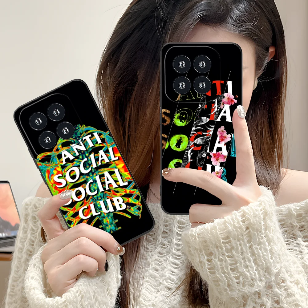 Чехол для мобильного телефона Social Club для Xiaomi 15, 14, 13, 12, 11, 10, 9 T Ultra Lite Pro S SE X 5G, черный чехол для смартфона, мобильного телефона