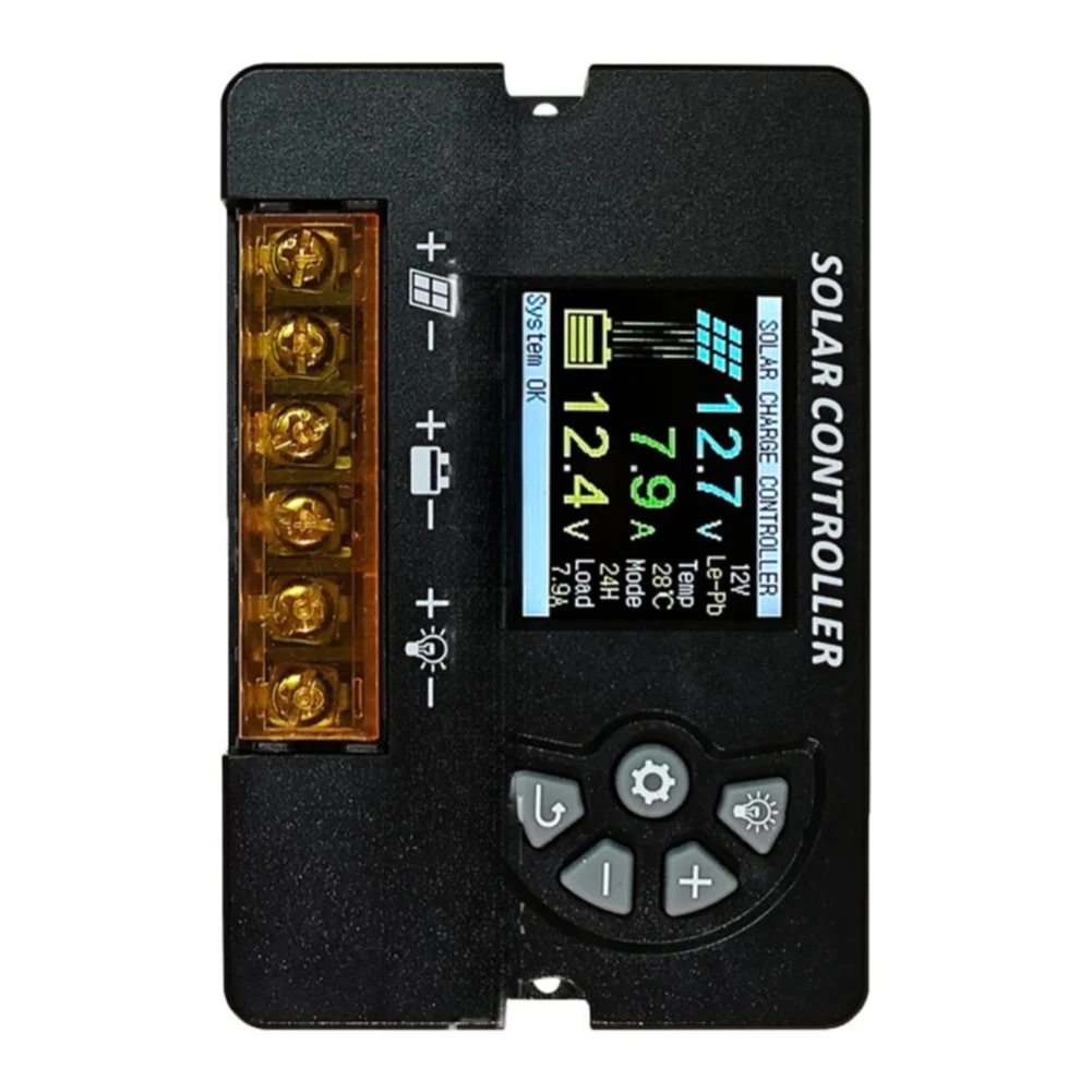 LCD For Solar For Charge Controller with Memory Function for Power Outage Recovery and Real-Time System Monitoring