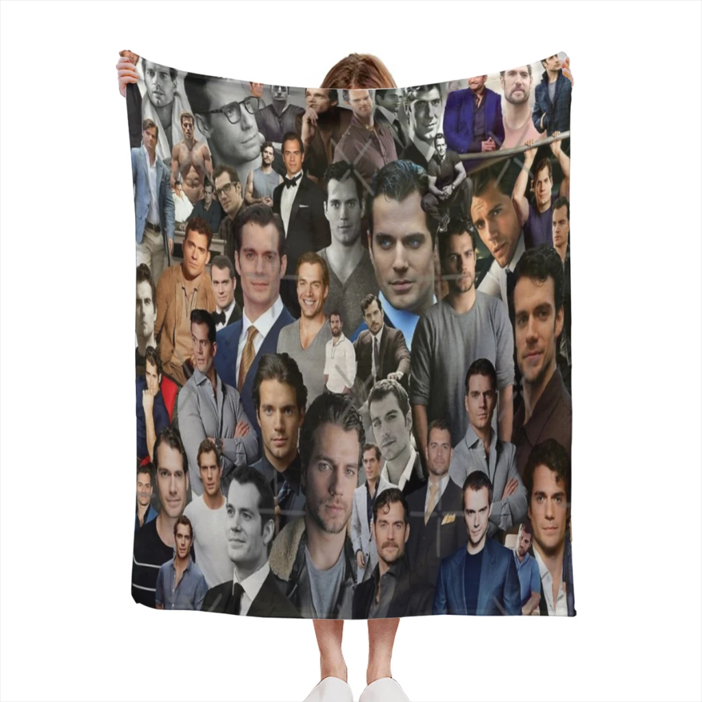 

Henry Cavill Summer Blanket Thin Blanket for Couch Sofa Warmth Bed Artificial Flannel Blankets Comfortable