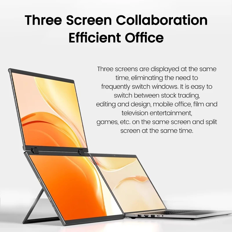 15.6 Inch Dual Touch Screen Draagbare Monitor 1080P Fhd Met 360 ° Flip Extern Scherm Voor Pc Laptop Mac Telefoon Xbox Ps4/5 Schakelaar