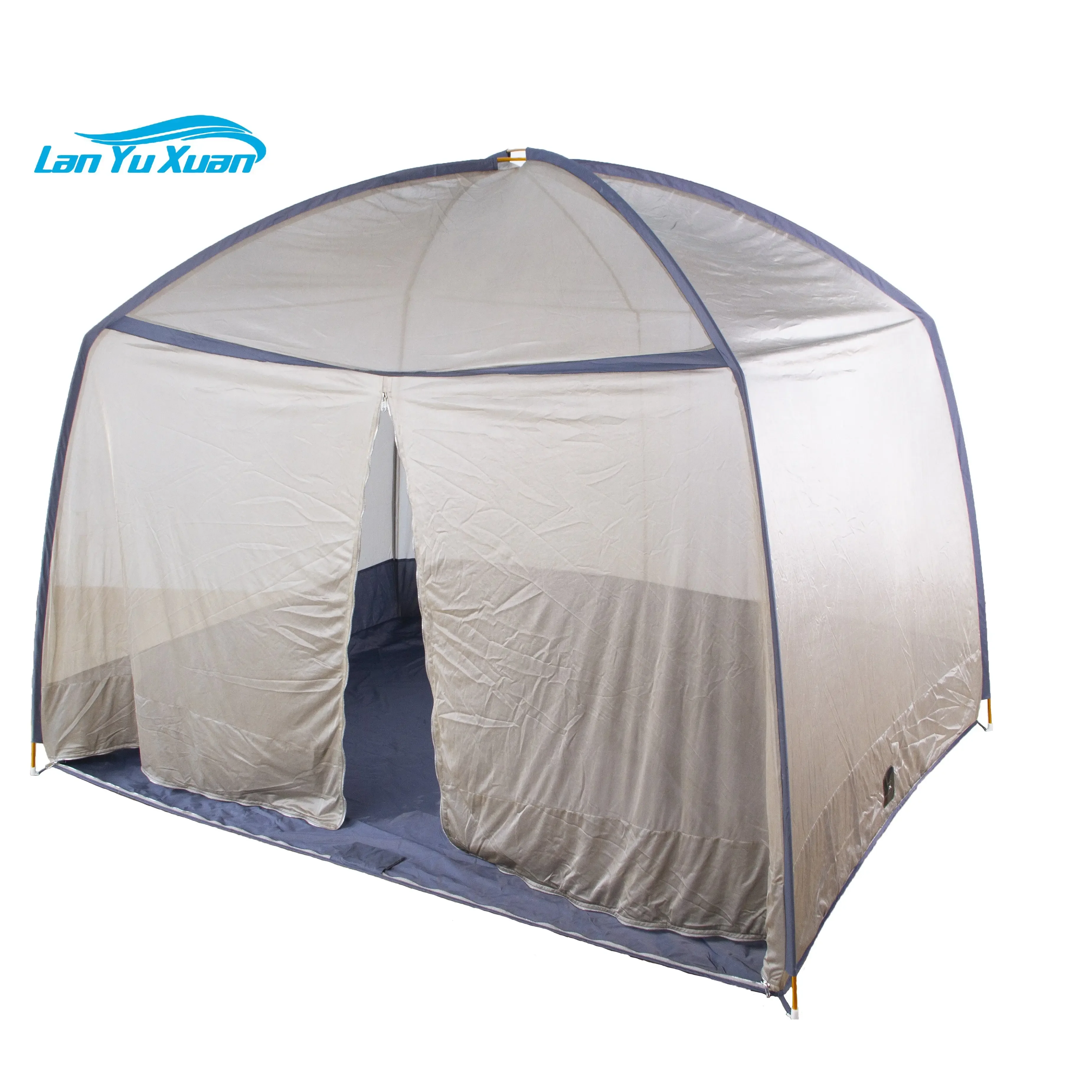 Urgarding folding double bed anti radiation tent mesh emf shielding bed mosquito net tent with bottom EMF shielding layer