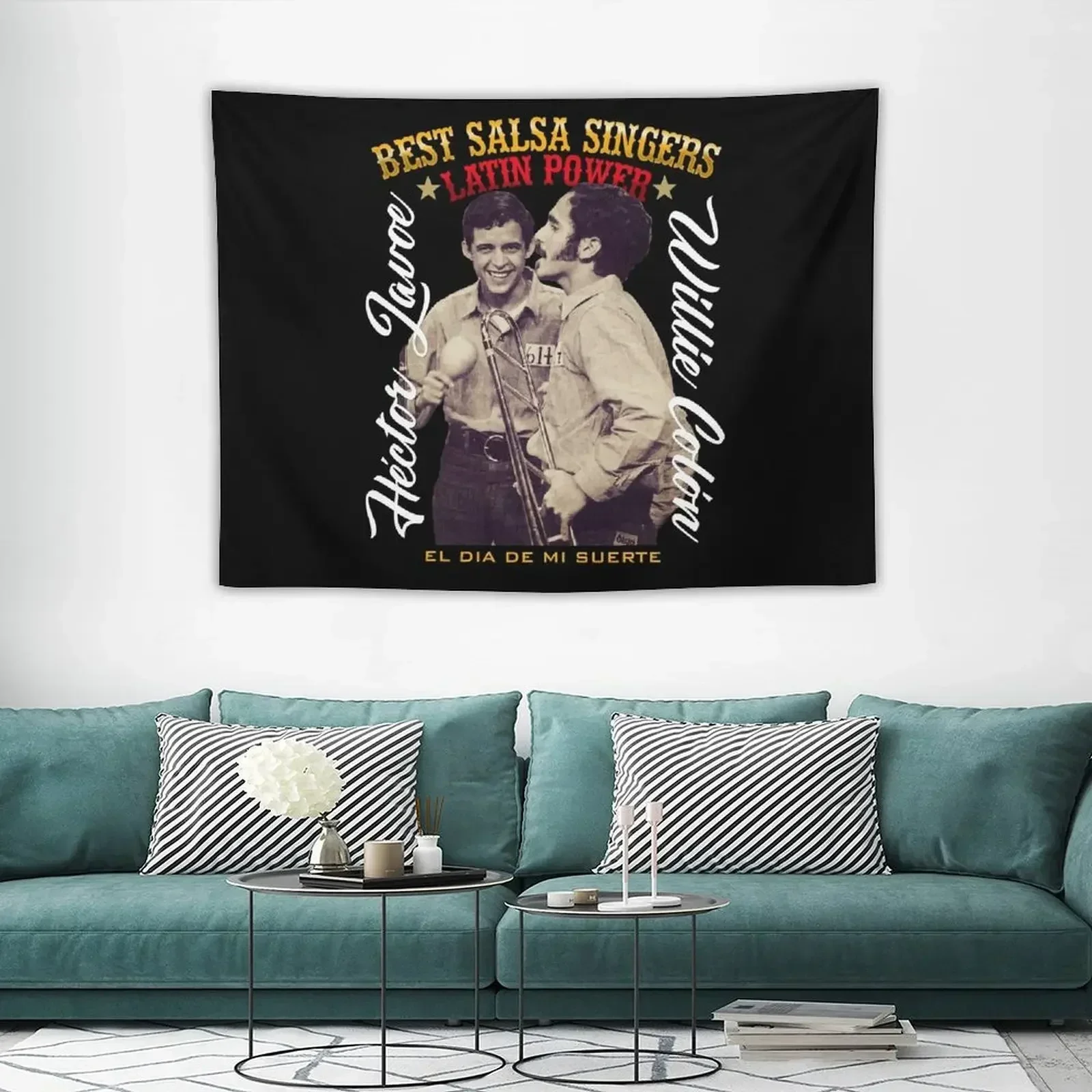 

Willie Colon, Hector Lavoe - El dia de mi Suerte. Fania Tapestry Outdoor Decor Home Decorators Room Decore Aesthetic Tapestry