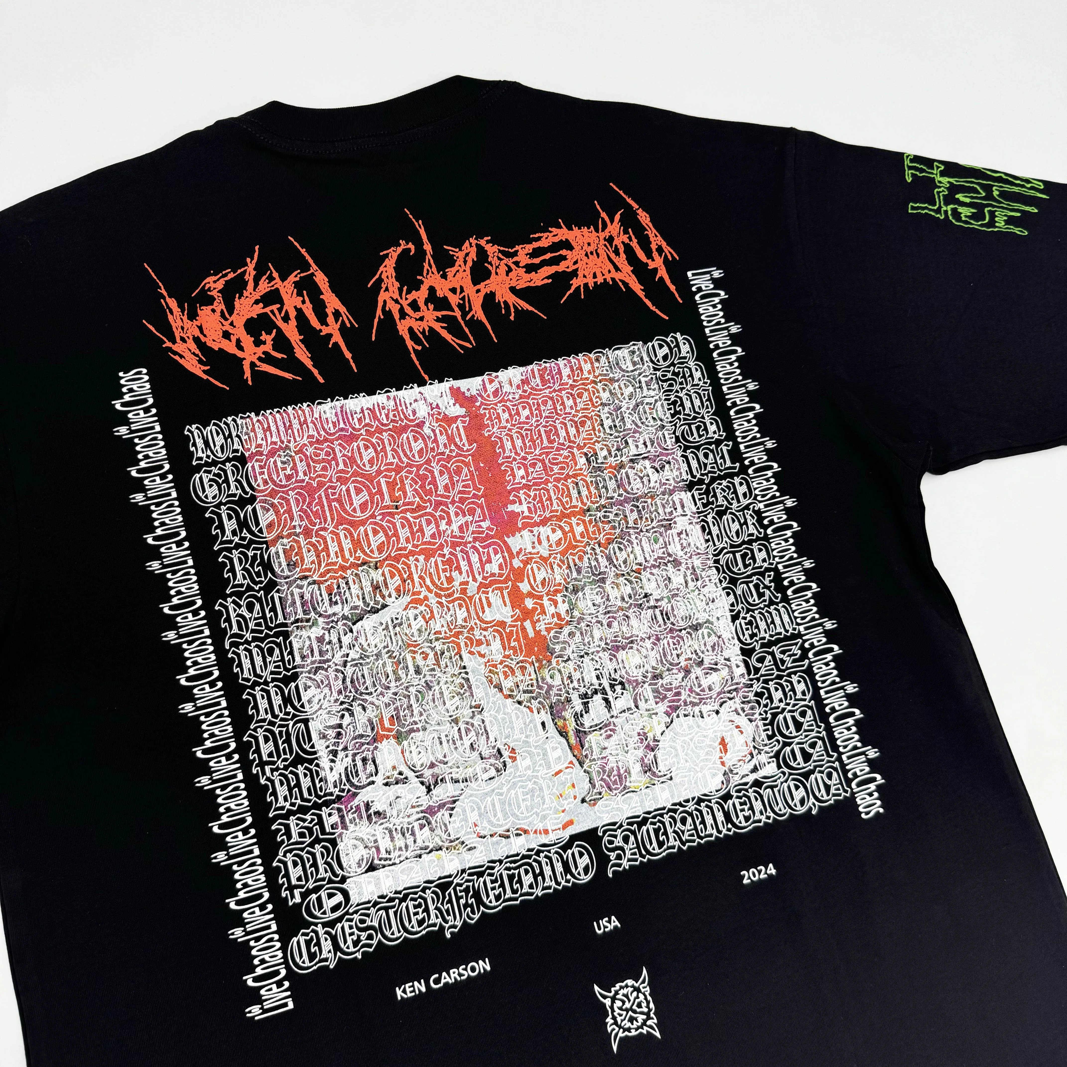 جديد الرجال كين كارين كارسون الفوضى العظيم جولة الساق 2 تي شيرت تي شيرت الهيب هوب سكيت الشارع تي شيرتات قطن تي شيرت حجم الولايات المتحدة N221 #6