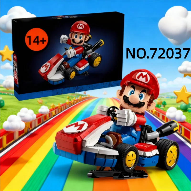 2025년 신제품 72037 클래식 게임 레이싱카 모델 블록 시티카 어린이 및 성인 선물 크리스마스 생일 선물