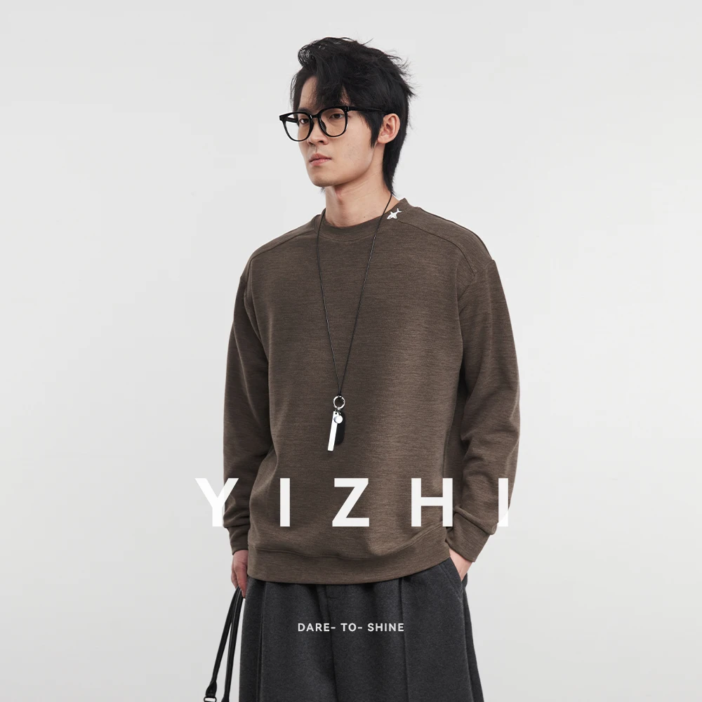 

Fashion Men's Round Neck Velvet Warm Long-sleeved T-shirt 2025 Winter New Casual Loose Versatile Tops Bottoming Shirt Pullover