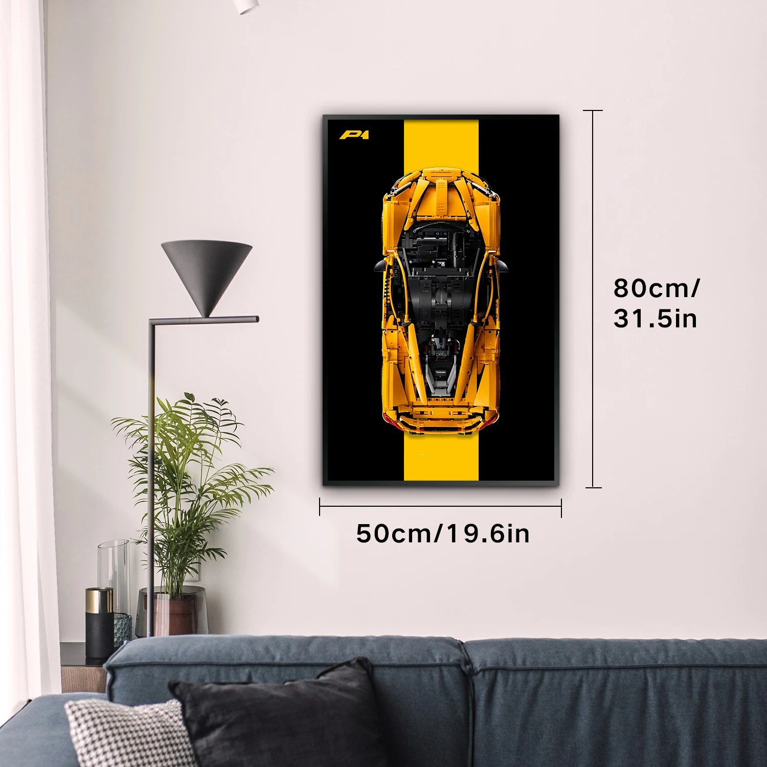 จอแสดงผล Wallboard สําหรับ Lego Technic 42172 Mclaren P1, ของสะสมสําหรับผู้ใหญ่สําหรับ Lego Car Wall Mount Building Blocks