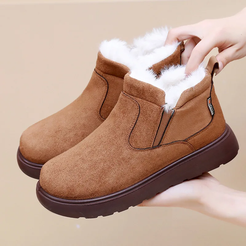 

2025 New Winter Women's Boots Platform Ankle Boots Outdoor Comfortable and Warm Walking Female Cotton Shoes Fashion Snow Boots