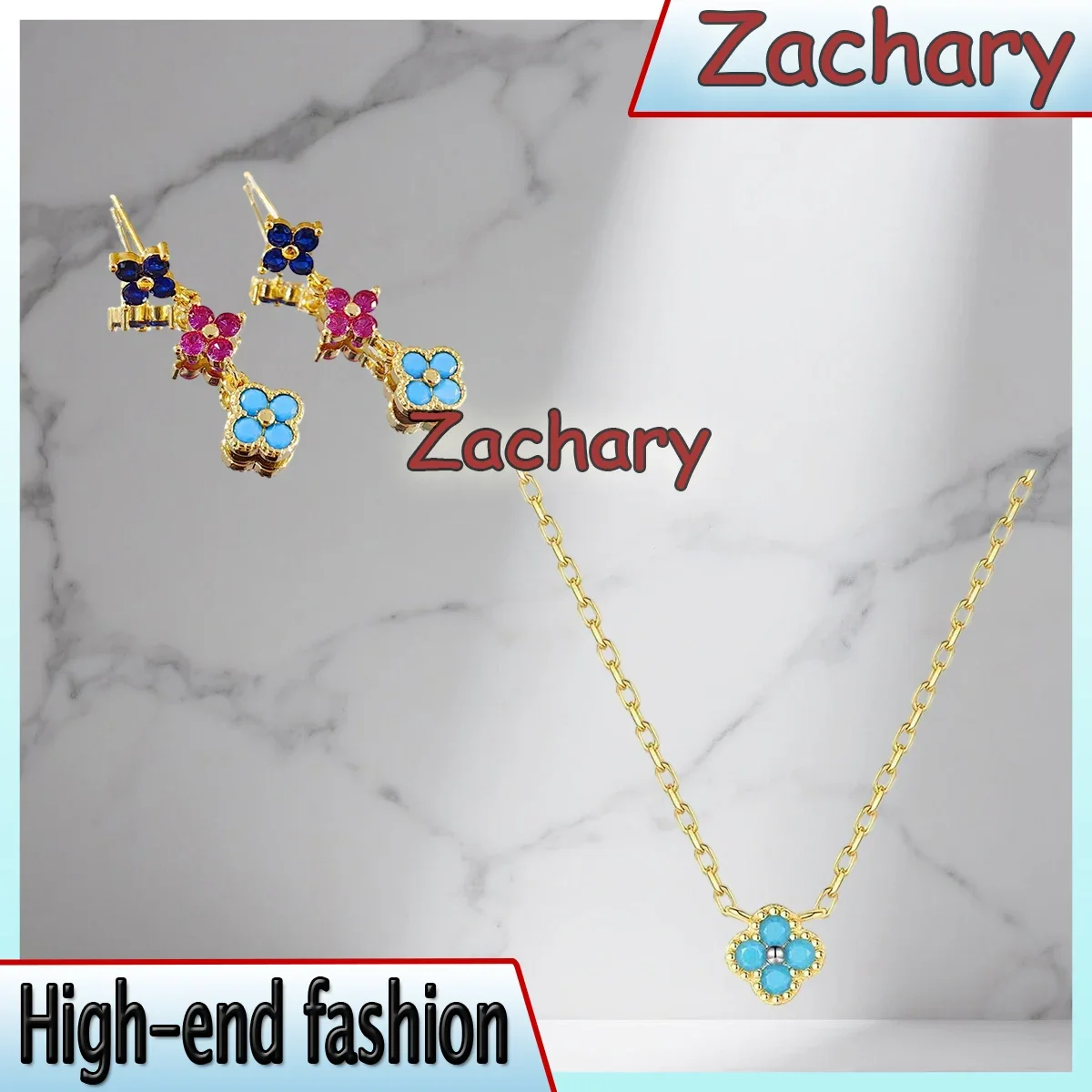 

2025 Hot Selling Female Charm Ins Retro Light Luxury All-match Elegant Earrings Necklace Jewelry Set To Add Temperament